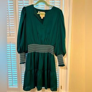 Emily McCarthy Penelope dress in emerald green is perfect for any holiday fête!